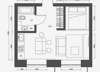 Комната на продажу, 28 м2, Краснодарский край, дачное некоммерческое объединение граждан Золотой Гребешок, 8/16