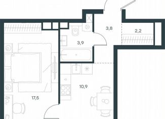 Продаю 1-комнатную квартиру, 38.3 м2, Москва, жилой комплекс Левел Звенигородская, к1, метро Народное Ополчение