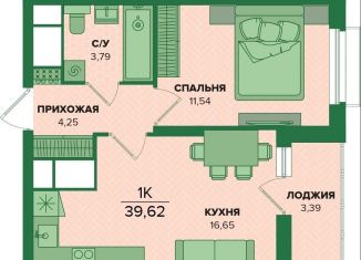 Продаю 1-ком. квартиру, 39.6 м2, Тульская область