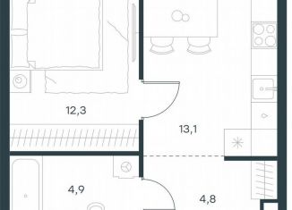 Продам 1-комнатную квартиру, 35.1 м2, Москва, 3-й Силикатный проезд, 1к1, метро Хорошёвская