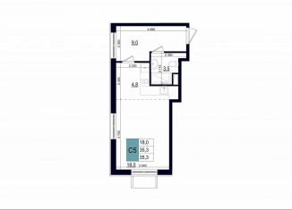 Продаю квартиру студию, 35.3 м2, Одинцово, жилой комплекс Одинцово-Сити, к23