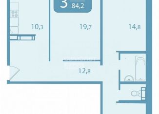 Продажа 3-ком. квартиры, 84.2 м2, Томск, Нижне-Луговая улица, 85Б