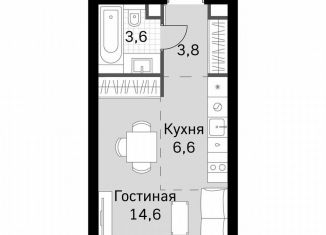 Продаю квартиру студию, 28.6 м2, Москва, метро Беговая