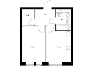 Продается 1-комнатная квартира, 33.5 м2, Москва, метро Нагатинская, жилой комплекс Второй Нагатинский, к5