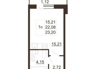 Квартира на продажу студия, 23.2 м2, Гатчина, улица Хохлова, 16