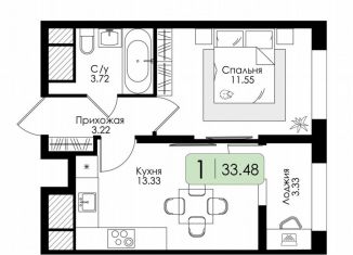 Продажа 1-ком. квартиры, 33.5 м2, Тульская область