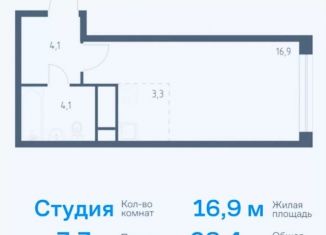 Квартира на продажу студия, 28 м2, Москва, станция Зорге, 3-я Хорошёвская улица, 17А