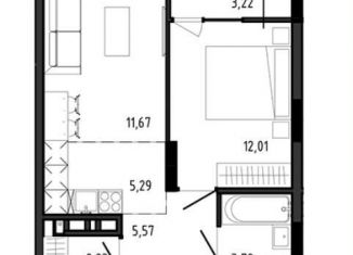 Продажа 2-ком. квартиры, 44.4 м2, Новосибирск, метро Октябрьская