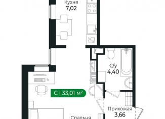 Продается квартира студия, 33 м2, Сертолово