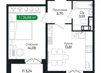 Продажа 1-комнатной квартиры, 36.9 м2, Сертолово