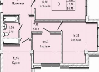 Продажа 2-ком. квартиры, 78 м2, Кабардино-Балкариия, Московская улица, 14