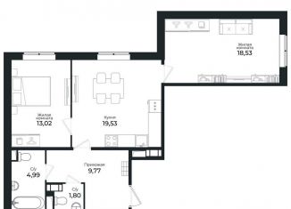 Продажа 2-ком. квартиры, 67 м2, Сертолово, Центральная улица, 13