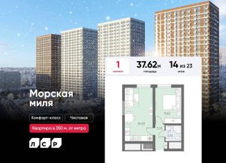 Продажа 1-комнатной квартиры, 37.6 м2, Санкт-Петербург, ЖК Морская миля