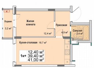 Продажа 1-комнатной квартиры, 41 м2, Нижегородская область