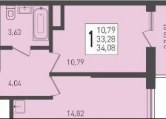 Продаю 1-комнатную квартиру, 34.1 м2, посёлок Берёзовый