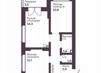 Продаю 2-ком. квартиру, 50 м2, Екатеринбург, Орджоникидзевский район