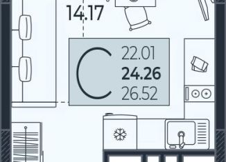 Продается квартира студия, 24.3 м2, Краснодар, Прикубанский округ, Адмиралтейский бульвар, 1