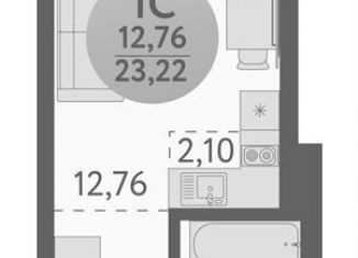 Продажа квартиры студии, 23.2 м2, Новосибирск, метро Площадь Гарина-Михайловского