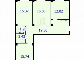 Продам 3-комнатную квартиру, 85.6 м2, Красноярск, Северное шоссе, 50А, Центральный район