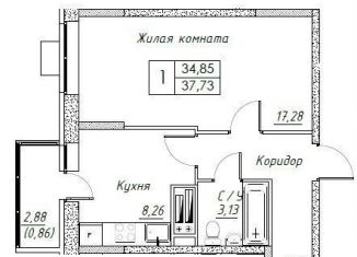 Продаю однокомнатную квартиру, 35.7 м2, Дмитров