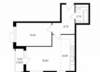 Продам однокомнатную квартиру, 53.7 м2, Москва, Нагорный район