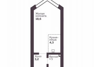 Продаю квартиру студию, 30.3 м2, Екатеринбург, Орджоникидзевский район