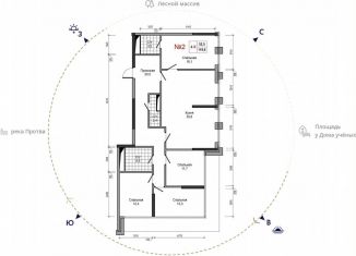 Продается 4-ком. квартира, 119.8 м2, Обнинск