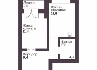 Продается 1-комнатная квартира, 36.7 м2, Екатеринбург, Орджоникидзевский район