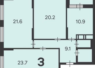 3-ком. квартира на продажу, 90.3 м2, Москва, Люблинская улица, 76к3