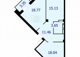 Продажа двухкомнатной квартиры, 68.1 м2, Красноярск, Центральный район, Северное шоссе, 50А