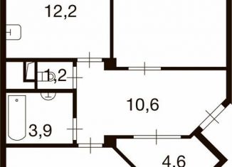 Продажа 2-комнатной квартиры, 72.2 м2, деревня Ивановское, улица Семёна Гордого, 3