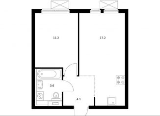 Продается 1-комнатная квартира, 35.6 м2, Москва, метро Нагорная, жилой комплекс Второй Нагатинский, к6