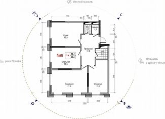 Продажа 3-комнатной квартиры, 88.6 м2, Обнинск