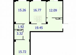 Продаю 3-ком. квартиру, 85.5 м2, Красноярск, Центральный район, Северное шоссе, 50А