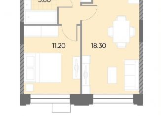 Продам однокомнатную квартиру, 36.9 м2, Москва, станция Москворечье