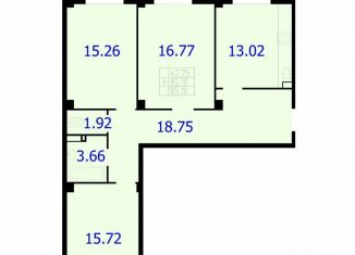 Продается 3-комнатная квартира, 85.1 м2, Красноярск, Центральный район, Северное шоссе, 50А