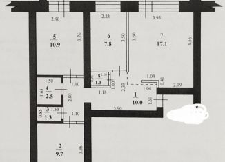 Трехкомнатная квартира на продажу, 64.4 м2, Стерлитамак, улица Сакко и Ванцетти, 55