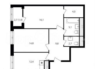 Продажа 2-ком. квартиры, 67.7 м2, Москва, станция Коптево, Михалковская улица, 48к2