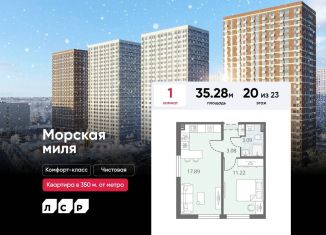 1-комнатная квартира на продажу, 35.3 м2, Санкт-Петербург