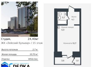 Квартира на продажу студия, 24.4 м2, Благовещенск, Связной переулок