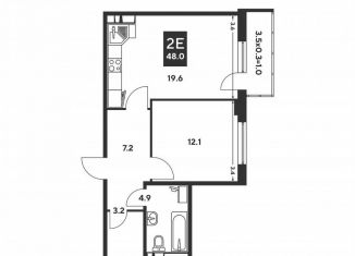 Продажа 1-комнатной квартиры, 48 м2, Краснодар, улица им. Мурата Ахеджака, 12к10