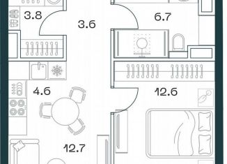 Продам 2-комнатную квартиру, 46.1 м2, Москва, метро Ленинский проспект