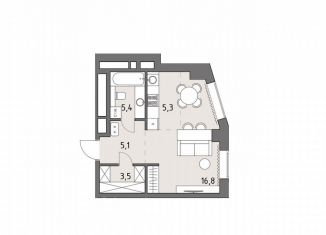 Продам квартиру студию, 35.9 м2, Москва, Можайский район