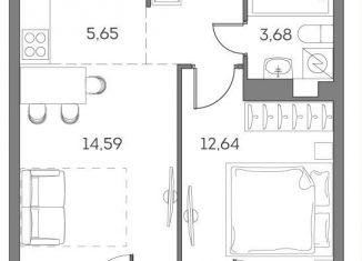 Продам 1-комнатную квартиру, 41.1 м2, Москва, ЮВАО, Рязанский проспект, 2с27