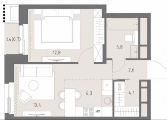 Продаю 1-ком. квартиру, 42.7 м2, Москва, Можайский район