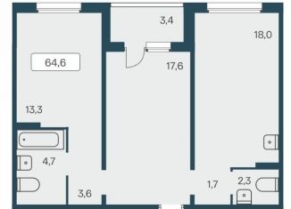 Продажа 2-ком. квартиры, 64.5 м2, Новосибирск, Кировский район