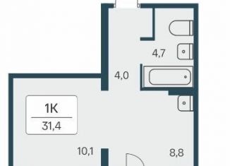 Продается однокомнатная квартира, 31.2 м2, Новосибирск