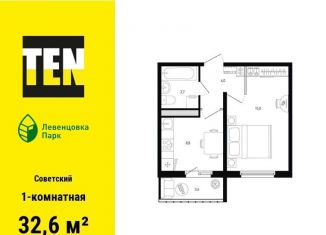 1-комнатная квартира на продажу, 32.6 м2, Ростов-на-Дону, проспект Маршала Жукова, 13/1, Советский район