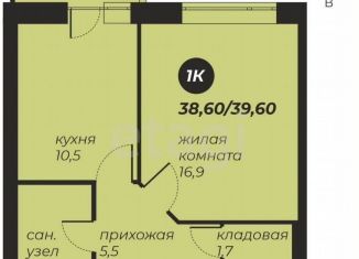 Продаю 1-ком. квартиру, 40 м2, Пермский край, улица Татьяны Барамзиной, 38