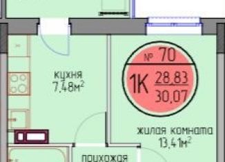 Продается 1-комнатная квартира, 28.8 м2, Пермский край, улица Худанина